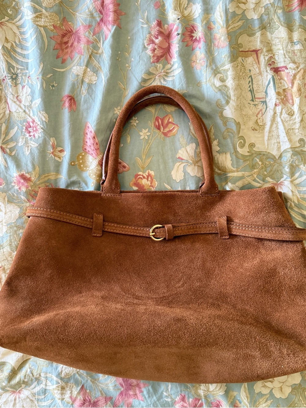 Viola Castellani Suede Belted Tote